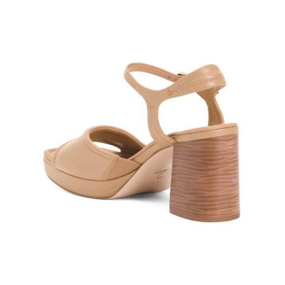 27 EDIT NATURALIZER Birchwood Leather Paloma Heeled Sandals - Picture 2 of 2